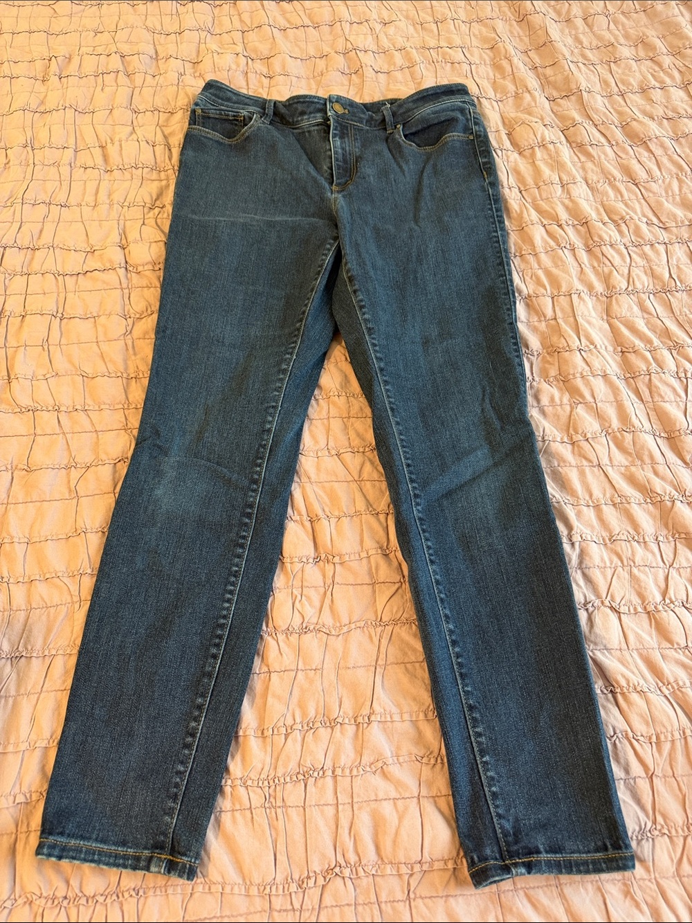 Ann Taylor Slim Skinny Jeans in Dark Blue Denim